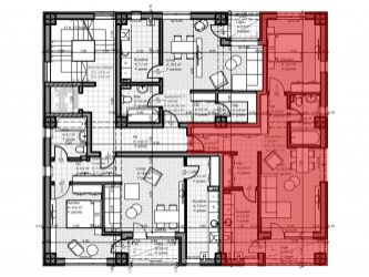 Apartamente cu 2 camere tip 2B - poziționare pe etaj